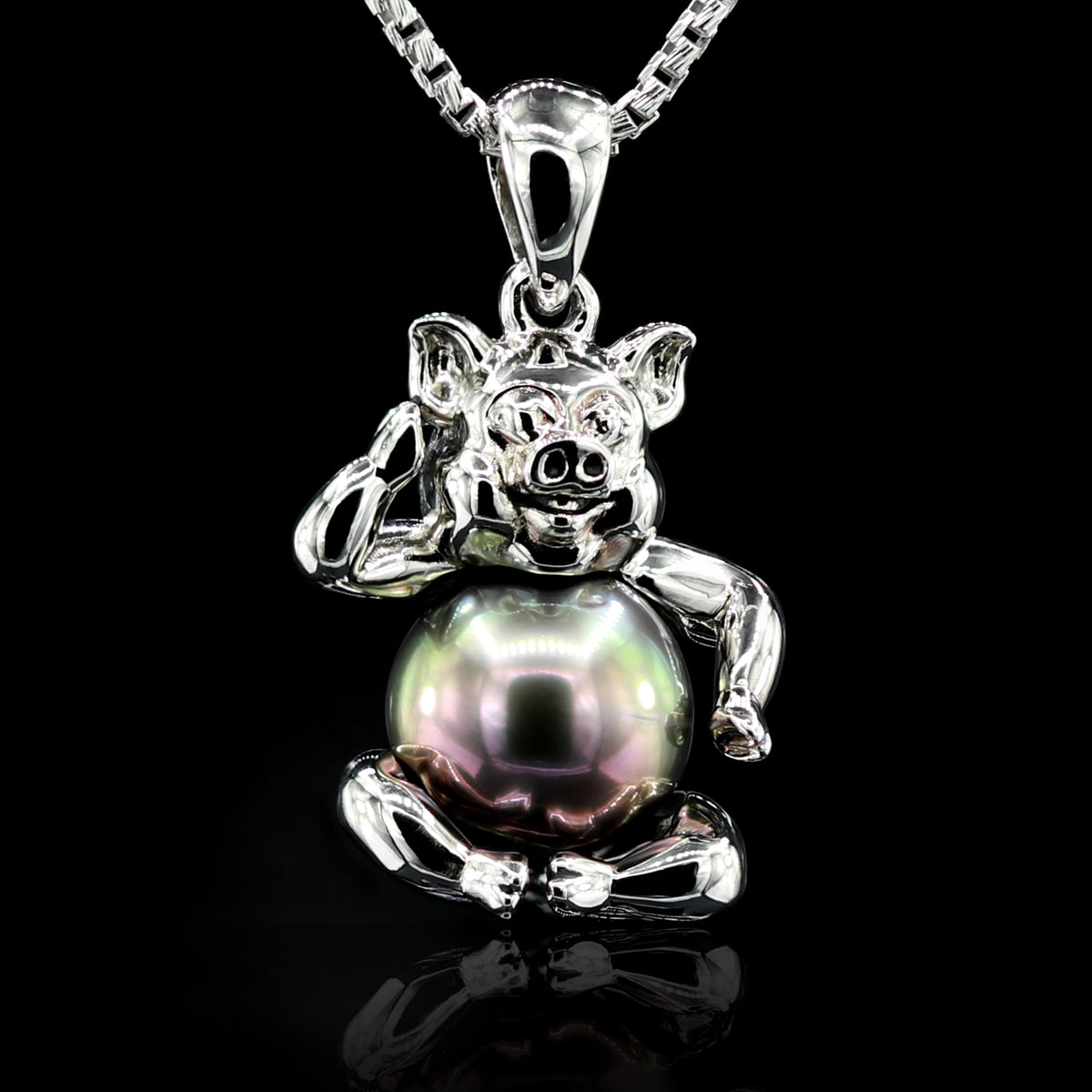 Piggy Black South Sea pearl Pendant – Ecks Jewelry