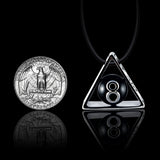 Eight Ball Billiard Pool Necklace, Eight Ball Billiards Pendant.