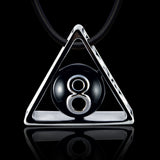 Eight Ball Billiard Pool Necklace, Eight Ball Billiards Pendant.
