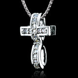 Cross and infinity Pendant, Infinity Cross Necklace.