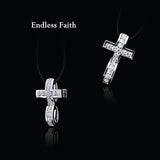 Cross and infinity Pendant, Infinity Cross Necklace.