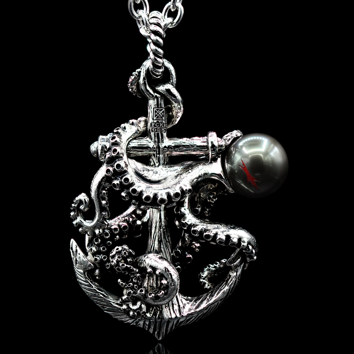 Anchor Octopus Black South Sea Pearl – Ecks Jewelry