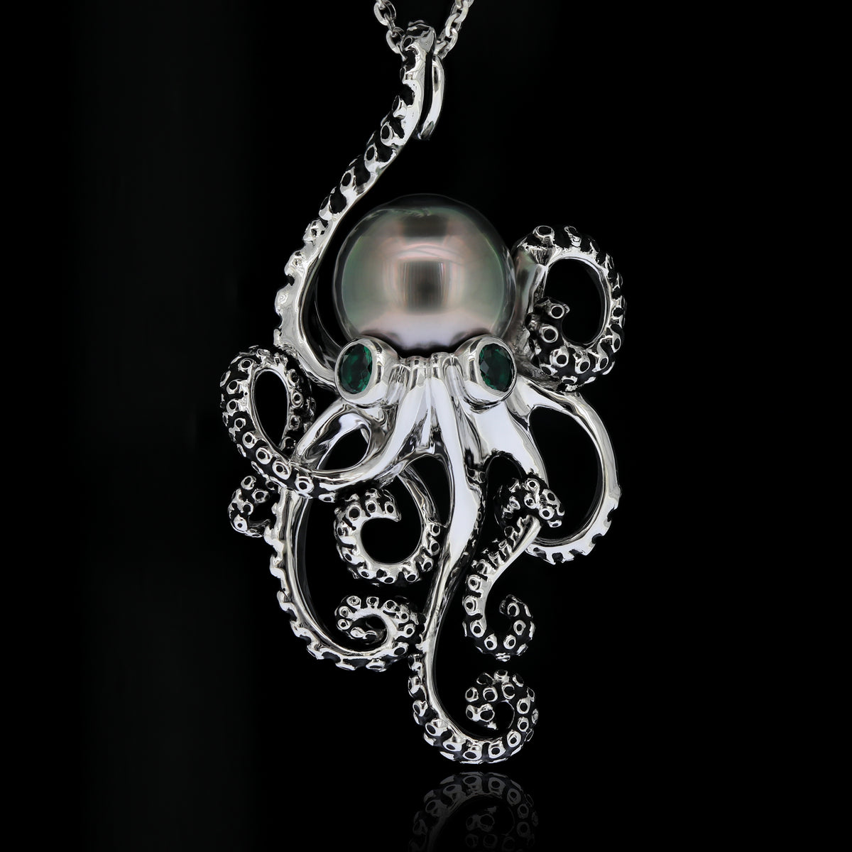 OCTOPUS 02 ブラック サーフボードアクセサリー Octopus Black South Sea Pearl Large – Ecks Jewelry