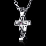 Cross and Fish Army Necklace, Men Cross Necklace.