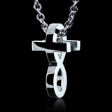 Cross and Infinity, Infinity Cross Necklace for Men