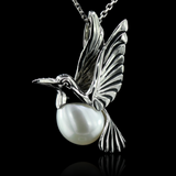 Hummingbird hand carve pearl