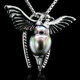 Hummingbird Black South Sea Pearl Pendant