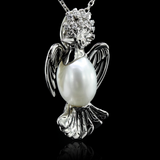 Woodpecker hand carve pearl