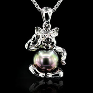 Piggy Black South Sea pearl Pendant