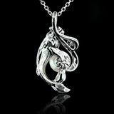 Silver Whale Pearl Pendant