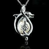 Silver Dolphin Pearl Pendant