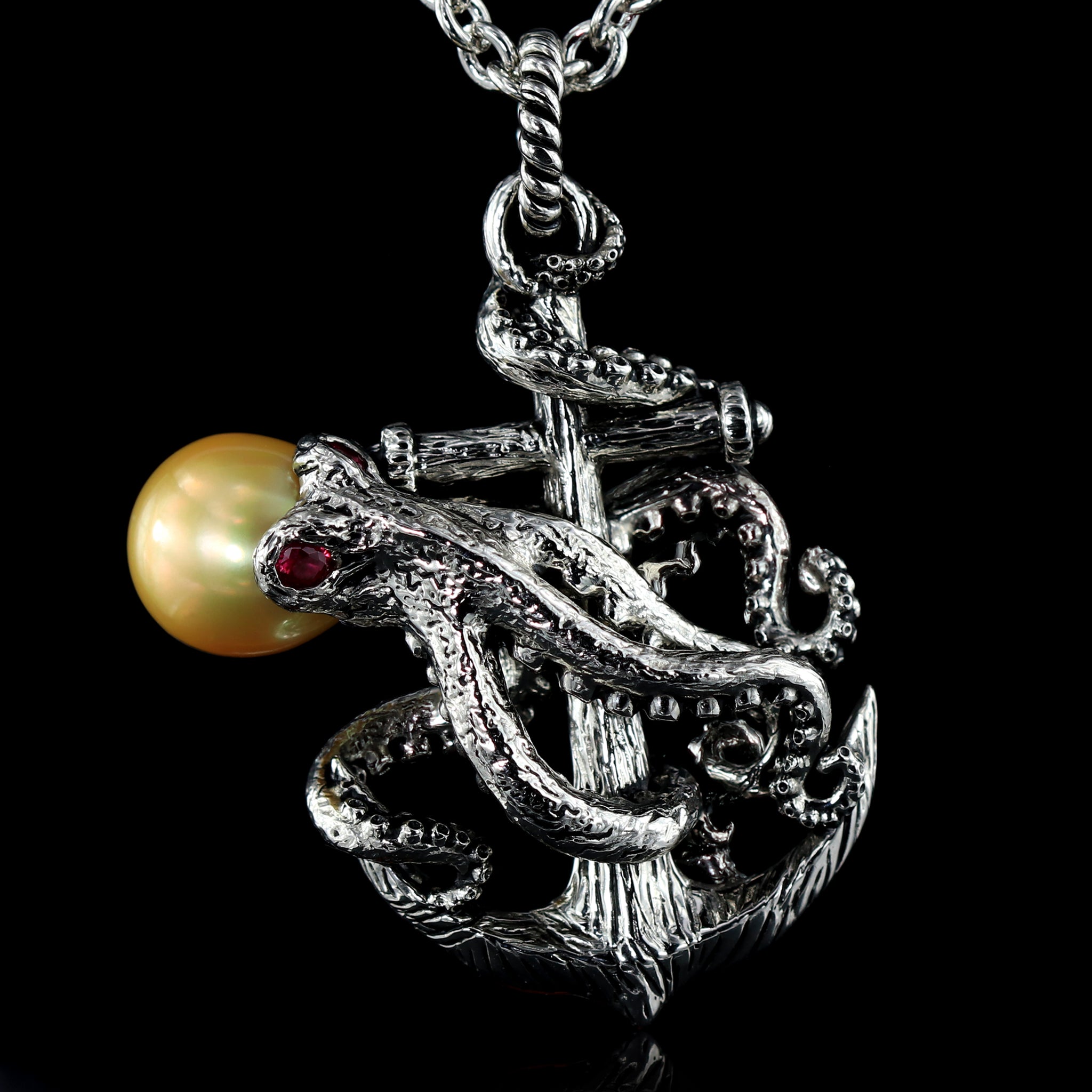 Anchor Octopus Black South Sea Pearl – Ecks Jewelry