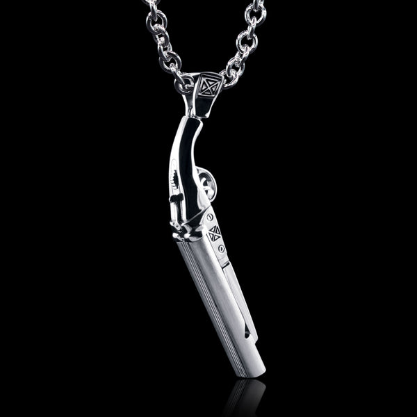 Choty - Shotgun Necklace - Silver Fish- Chain and Pouch Included - 316 —  Valet Shops