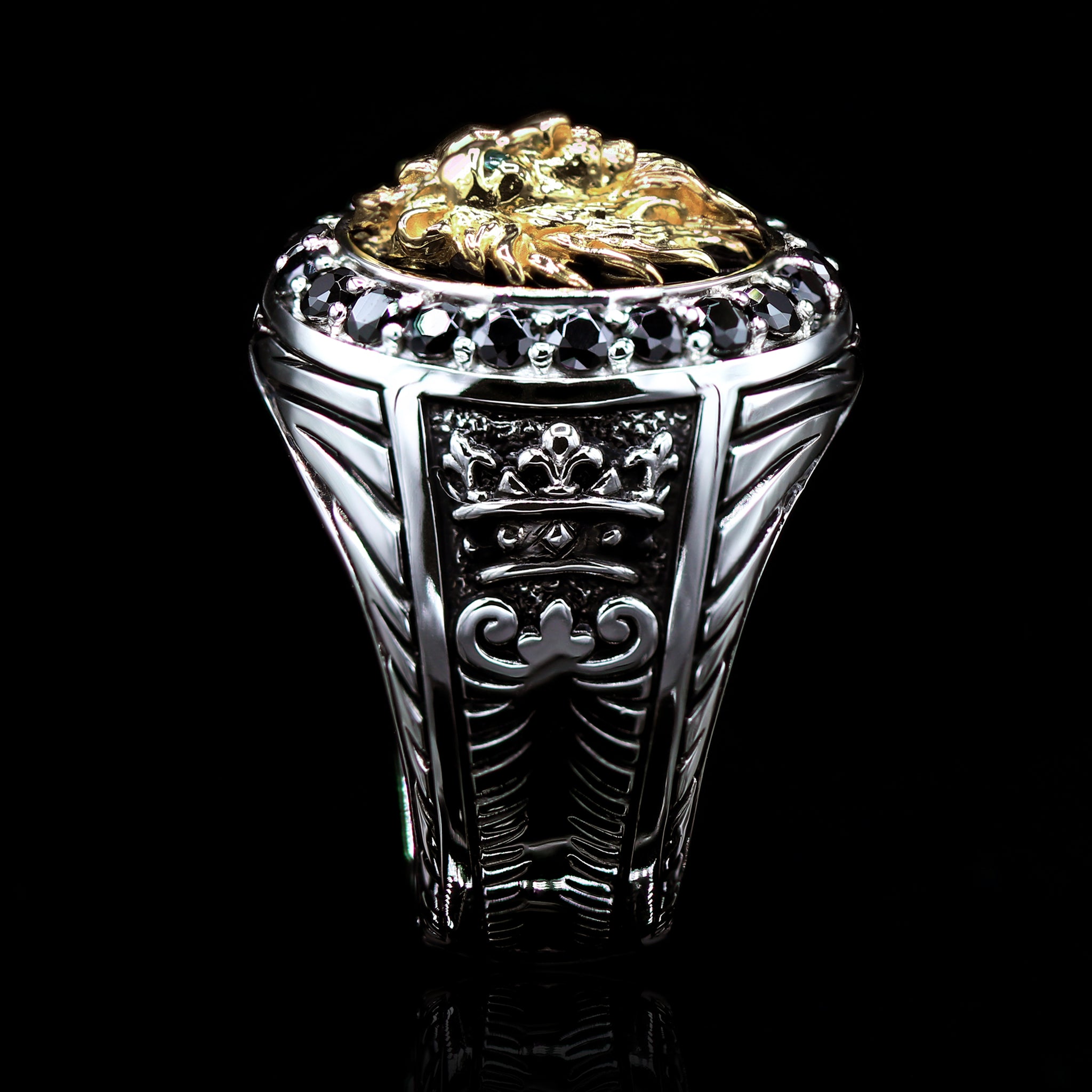 スターナイツ　リング　Lion ring Royal Blood Lion Ring | Lion Head Ring in Solid Sterling